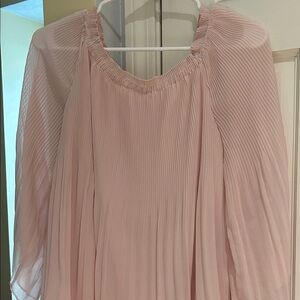 Max Studio Light Pink Ruffled Top